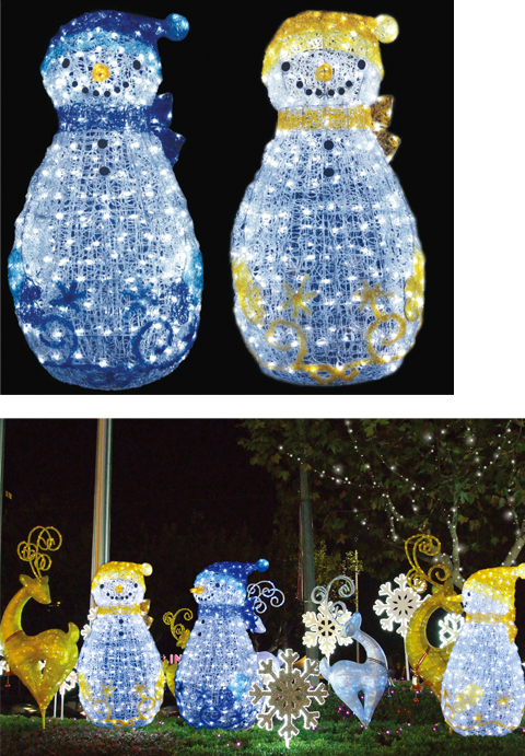 LEDクリスタルグロー ファンシースノーマン